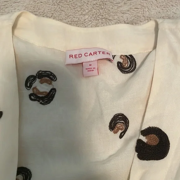 Red Carter Tie Front Top - Picture 4 of 8